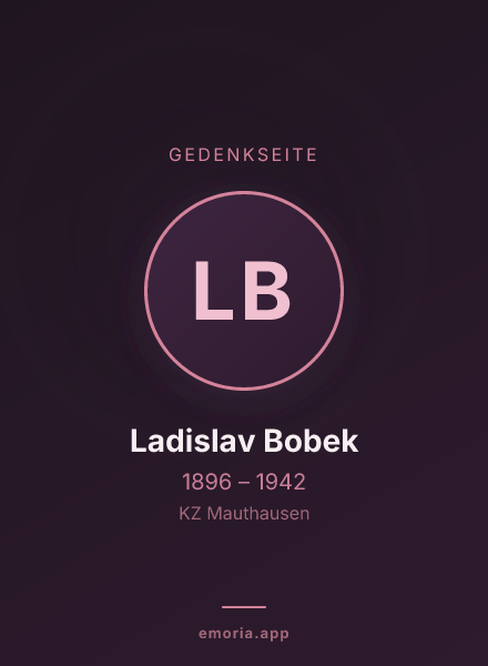Gedenkportrait von Ladislav Bobek