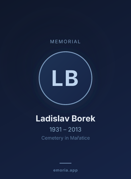 Memorial portrait of Ladislav Borek