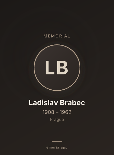Memorial portrait of Ladislav Brabec
