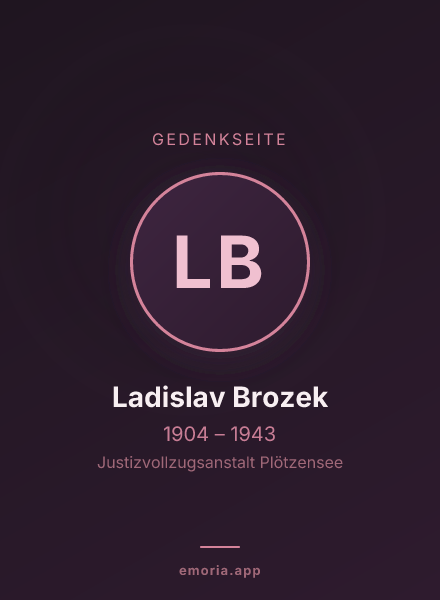 Gedenkportrait von Ladislav Brozek