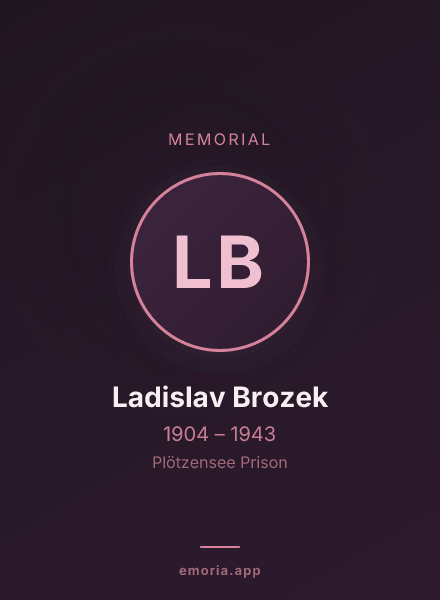 Memorial portrait of Ladislav Brozek