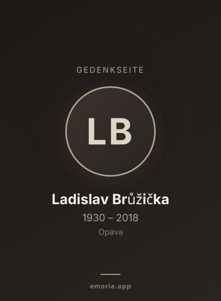Gedenkportrait von Ladislav Brůžička