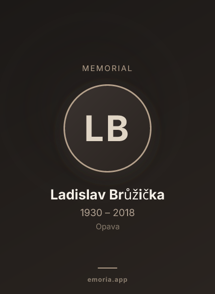 Memorial portrait of Ladislav Brůžička