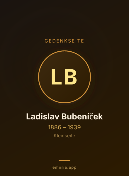 Gedenkportrait von Ladislav Bubeníček