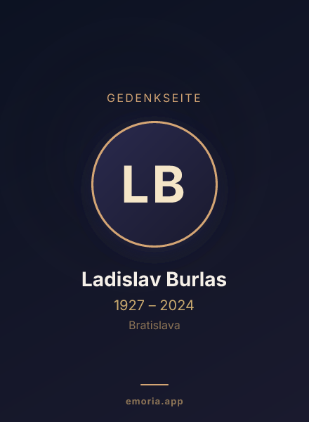 Gedenkportrait von Ladislav Burlas