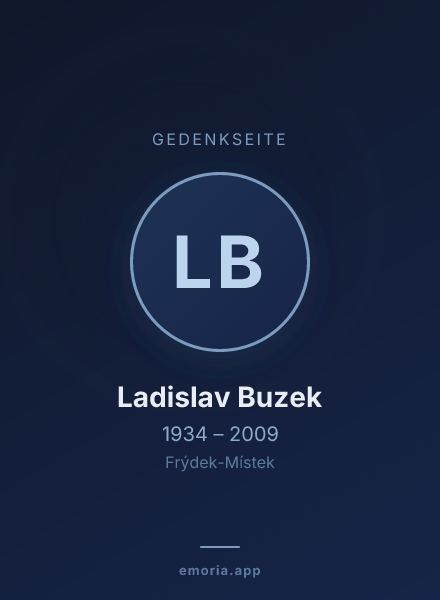 Gedenkportrait von Ladislav Buzek