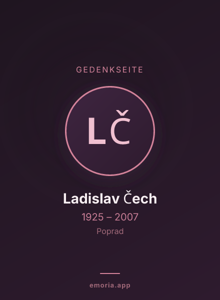 Gedenkportrait von Ladislav Čech