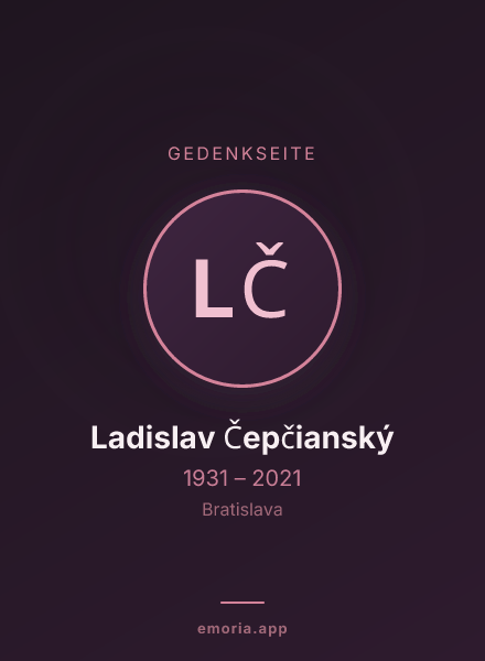 Gedenkportrait von Ladislav Čepčianský
