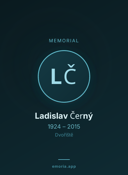 Memorial portrait of Ladislav Černý