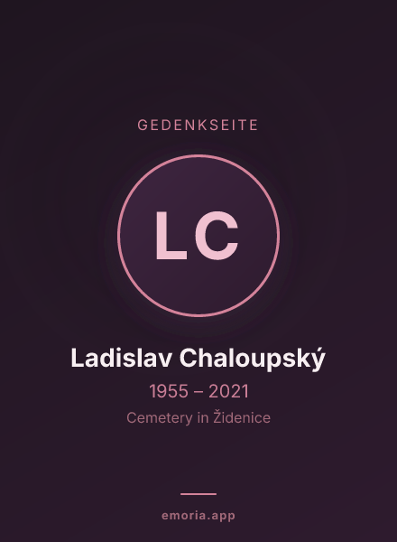 Gedenkportrait von Ladislav Chaloupský
