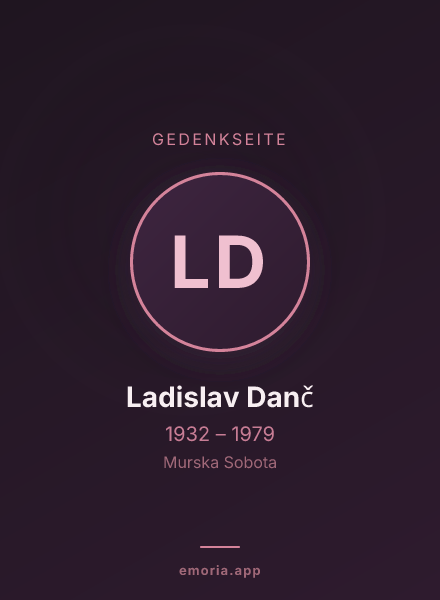 Gedenkportrait von Ladislav Danč