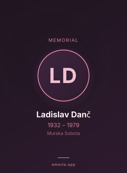 Memorial portrait of Ladislav Danč