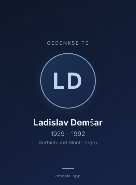 Gedenkportrait von Ladislav Demšar