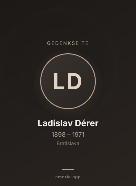 Gedenkportrait von Ladislav Dérer