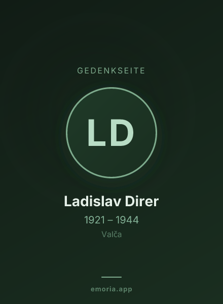 Gedenkportrait von Ladislav Direr
