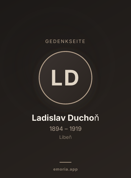 Gedenkportrait von Ladislav Duchoň