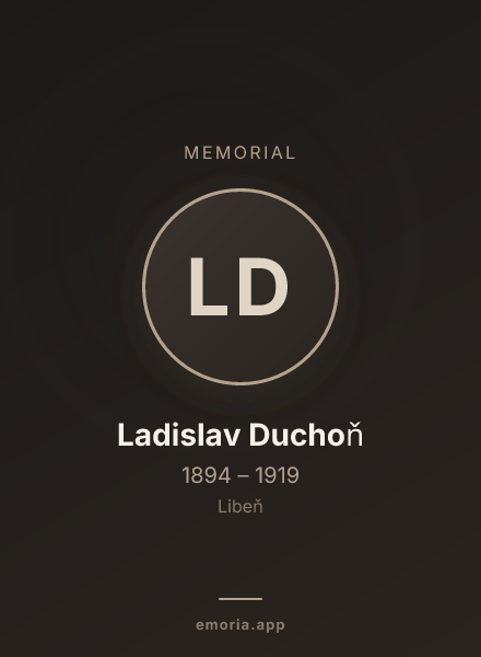 Memorial portrait of Ladislav Duchoň