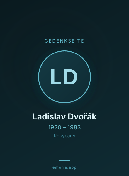 Gedenkportrait von Ladislav Dvořák