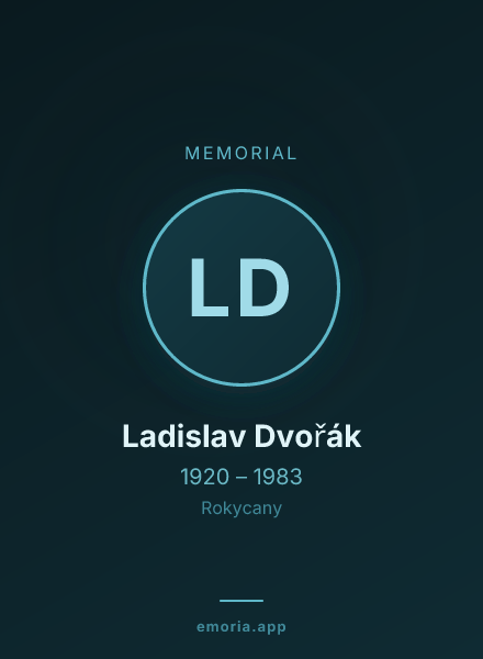 Memorial portrait of Ladislav Dvořák