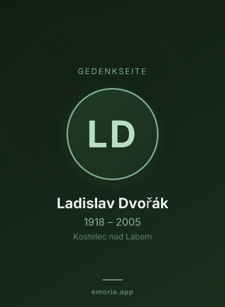Gedenkportrait von Ladislav Dvořák