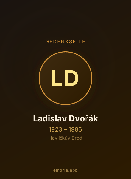 Gedenkportrait von Ladislav Dvořák