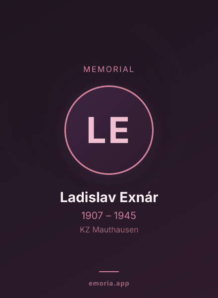Memorial portrait of Ladislav Exnár