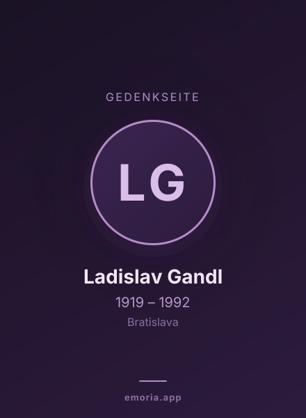 Gedenkportrait von Ladislav Gandl