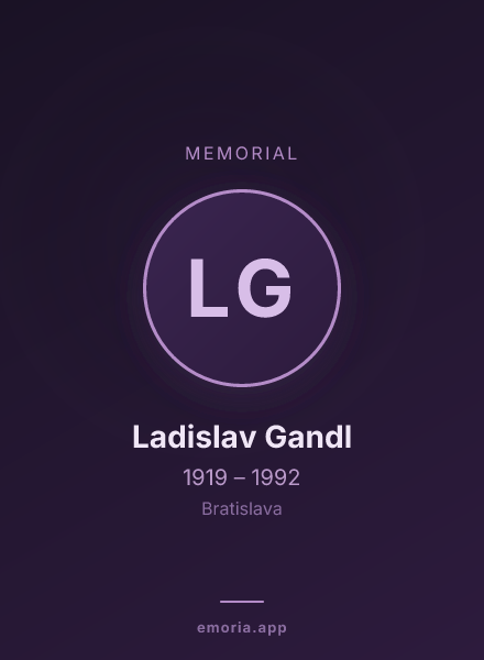 Memorial portrait of Ladislav Gandl