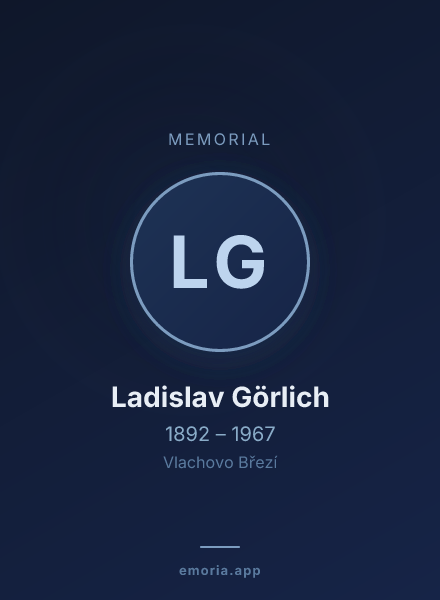 Memorial portrait of Ladislav Görlich