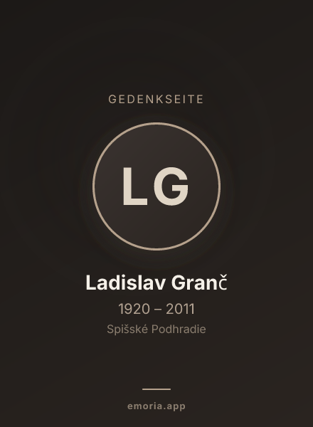 Gedenkportrait von Ladislav Granč