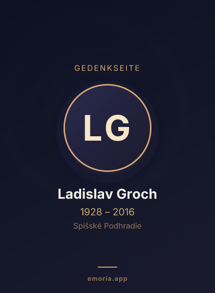 Gedenkportrait von Ladislav Groch