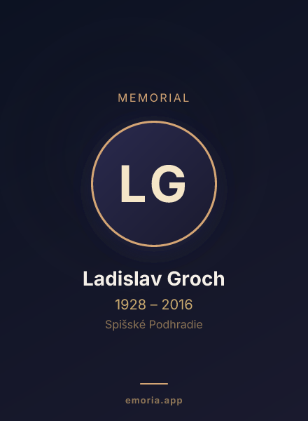 Memorial portrait of Ladislav Groch