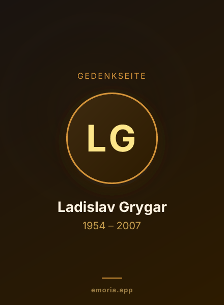 Gedenkportrait von Ladislav Grygar