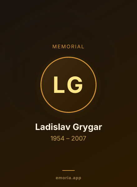 Memorial portrait of Ladislav Grygar