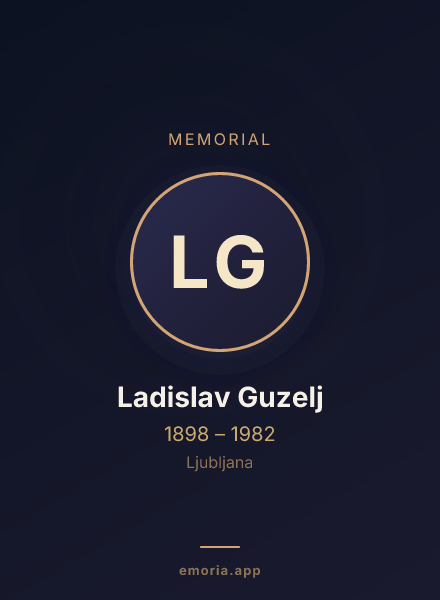 Memorial portrait of Ladislav Guzelj