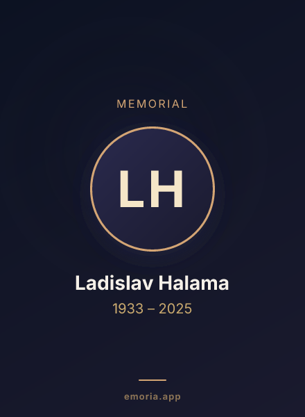Memorial portrait of Ladislav Halama