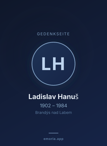 Gedenkportrait von Ladislav Hanuš