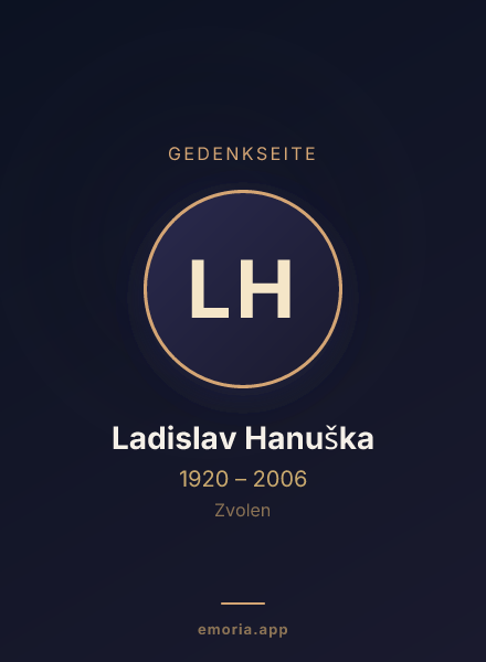 Gedenkportrait von Ladislav Hanuška