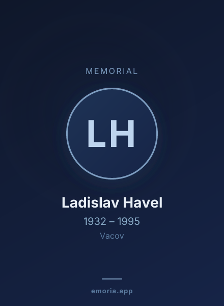 Memorial portrait of Ladislav Havel
