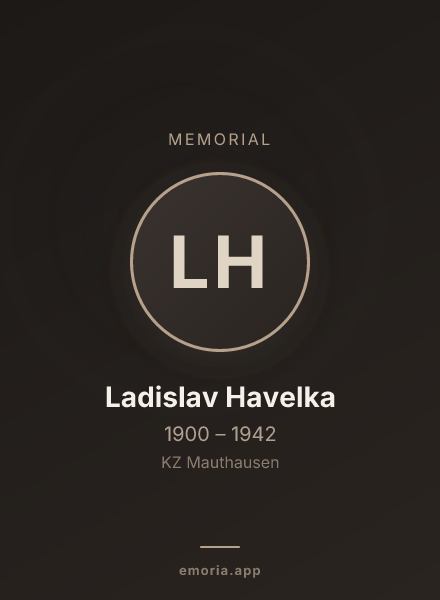 Memorial portrait of Ladislav Havelka