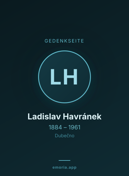 Gedenkportrait von Ladislav Havránek