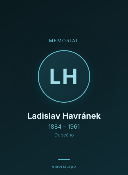 Memorial portrait of Ladislav Havránek