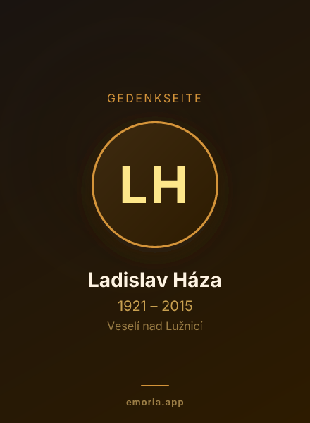 Gedenkportrait von Ladislav Háza