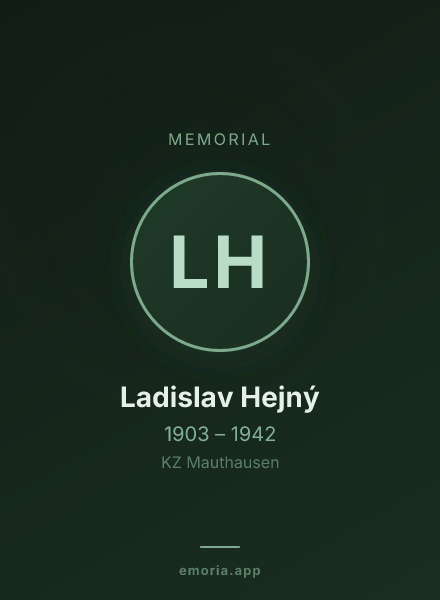 Memorial portrait of Ladislav Hejný