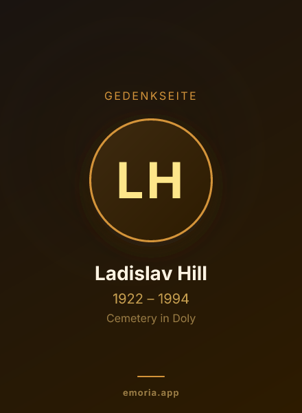 Gedenkportrait von Ladislav Hill