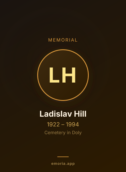 Memorial portrait of Ladislav Hill