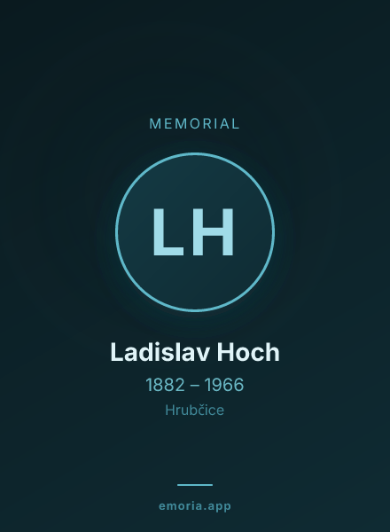 Memorial portrait of Ladislav Hoch