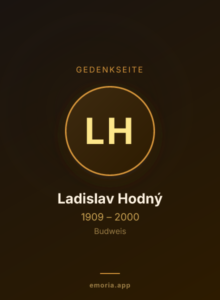 Gedenkportrait von Ladislav Hodný