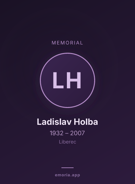 Memorial portrait of Ladislav Holba