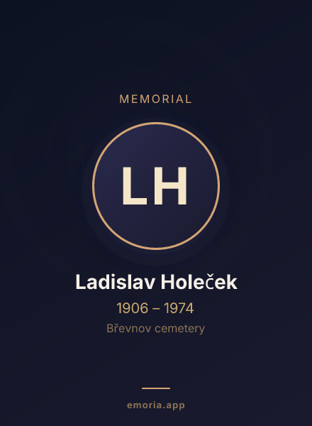 Memorial portrait of Ladislav Holeček